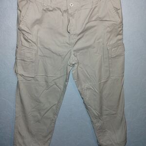 Basic Editions Men's Light Beige Cargo Pants